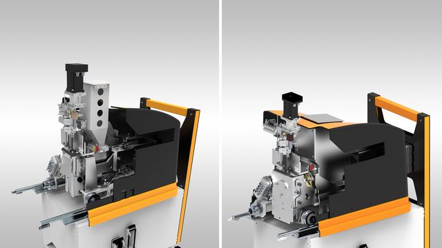 Glu Jet automatic:sistema de encolado con carro de cambio de equipamiento. Calentamiento, cambio de tipo de cola y limpieza en solo 3 minutos