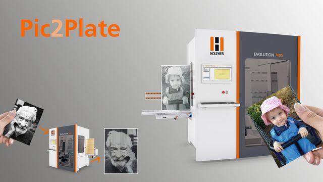 Software Pic2Plate para grabado reflejo ligero para la máquina CNC vertical Evolution 7405