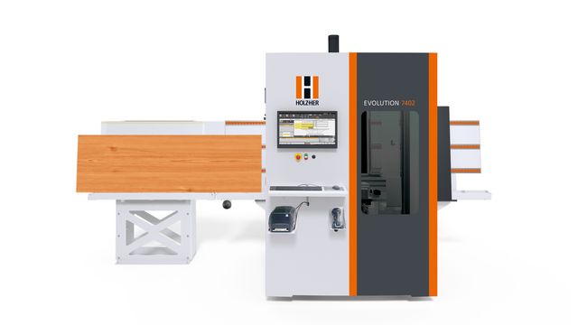 Con el paquete xcut, la EVOLUTION crea automáticamente las piezas de trabajo necesarias a partir de listones de paneles previamente cortados en sentido longitudinal. Paquete xcut para el procesamiento óptimo de listones en la CNC Evolution de HOLZ-HER