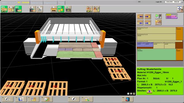 OPTI-CUT ofrece la colocación, administración y optimización de tareas.