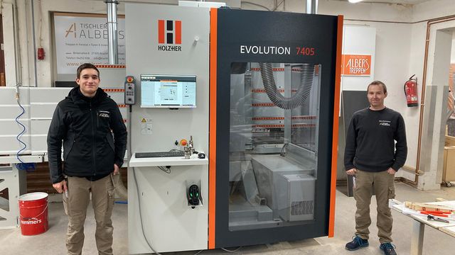 Cliente de referencia de carpintería Albers con el centro de mecanizado CNC vertical Evolution