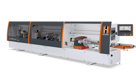 Kantenanleimmaschine HOLZHER LUMINA 1588 - Nullfuge für Laserkanten Encoladora de cantos Lumina 1598 de Holzher
